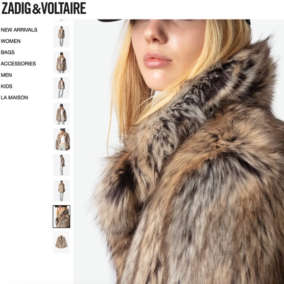$495 ZADIG & VOLTAIRE Fame Faux Fur  Short Jacket NWOT/sz S - Picture 1 of 16